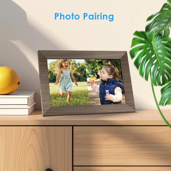 10.1 WiFi Digital Picture Frame, IPS Touch Screen Smart Cloud Digital Photo Frame with 16GB Storage, Wall Mountable, Auto-Rotate, Share Photos from Anywhere Via App, Email - Image 6