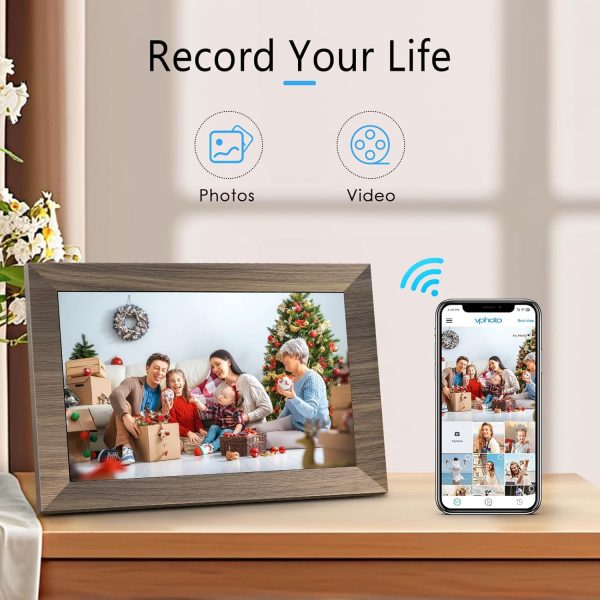 10.1 WiFi Digital Picture Frame, IPS Touch Screen Smart Cloud Digital Photo Frame with 16GB Storage, Wall Mountable, Auto-Rotate, Share Photos from Anywhere Via App, Email - Image 7