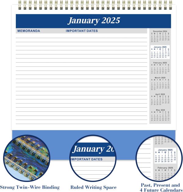 2025-2026 Desk Calendar - JUL 2025 - DEC 2026, Standing Flip Desktop Calendar 2025-2026, 18 Months Desktop Calendar, 9.8" x 8.3", Thick Paper - Image 9