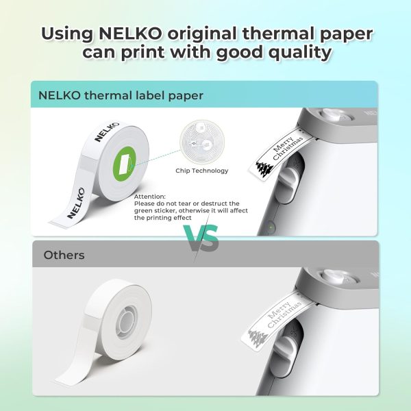 Nelko Label Maker Machine with Tape, P21 Bluetooth Label Printer, Wireless Mini Label Makers with Multiple Templates for Organizing Office Home, White - Image 8